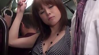 Japan whore jerks one guy and fucks another
